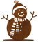 Rostikal | Winterdeko Schneemann Rost Gartendeko Weihnachten | 20 cm hoch