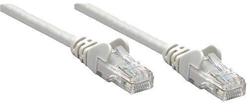 Intellinet Network Patch Cable, Cat6, 0.25m, Grey, CCA, U/UTP, PVC, RJ45, Gold Plated Contacts, Snagless, Booted, Polybag