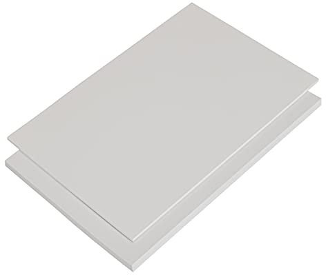 Kunststoffplatte aus Polystyrol, Polystyrolplatte (PS) WEIß und SCHWARZ Verschiedene FORMATE, Stärken: 1-5mm, TOP QUALITÄT, Modelbau, Schilder, Bastelplatte (100 x 49cm, 2mm WEIß)