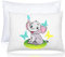 kinder Fluff Kissen für Kinder Bett mit Kissenbezug - Nackenkissen mit 230T Baumwolle & Daunen Alternative Füllung- Hypoallergen bettwäsche- Baby Pillows for Sleeping fur babybett -Elefanten-Design
