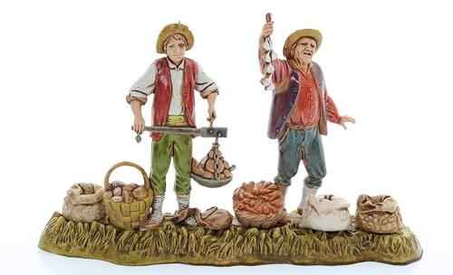 Moranduzzo Gärtner für Krippe 10 cm Maßstab 1:20 - Unzerstörbare Krippenfiguren - Stil 700', Handbemalt, Offizielles Produkt, Hergestellt in Italien, Bildhauer M. Landi