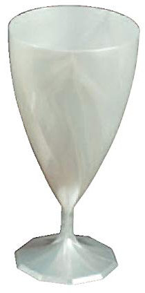 ADISERVE 6 Verres à Eau Plastique réutilisable 20 cl Blanc nacré