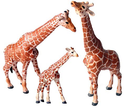 JOKFEICE Tierfiguren 3 realistische Giraffen Spielzeuge Lehrspielzeug Wissenschafts Projekt DIY Geburtstag Cupcake Topper für Kinder