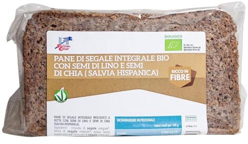 La finestra sul cielo, Pane di segale integrale con semi di lino e semi di chia (salvia hispanica) bio, 500g