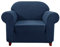 subrtex kariert Sofabezug Sofahusse Sesselbezug Stretchhusse Sofaüberwurf Couchhusse Spannbezug(1 Sitzer,Dunkelblau)