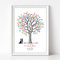 Arbre de mariage Livre d'or Arbre Alternatives Livre d'empreinte d'empreinte digitale personnalisé Mariage DIY Peinture de fête pour fête Signature Livre