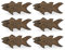 DII Dekorativ Einzigartiges Serviettenring-Set, Messing, Fisch, One Size, 6