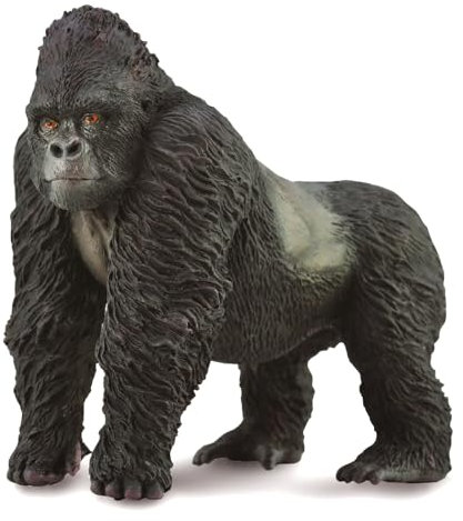 Collecta Wildtiere (L): Gorilla der Berge, 7,6 x 8,1 cm, Grau - Silber
