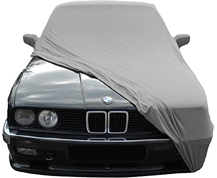 Star Cover Indoor Autoabdeckung kompatibel mit BMW 3-Series (E30) mit Spiegeltaschen SUPER Soft Stretch