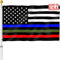 Amerikanische Flagge, dünn, blau, rot, grün, 7,6 x 12,7 cm, für den Außenbereich, robust, Polizei, Feuerwehrmann, USA-Flaggen, blau, rot, grün, Lives Matter, gestreifte Flagge mit Ösen