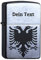 Albanischer Adler Lasergravur Dein Text Personalisieren Compatible with Zippo mit Wunschgravur Albanien Wappen personalisiert, Albania Sturmfeuerzeug