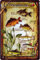 Blechschild Spruch “Friedfische, Brasse, Karpfe, Karausche .“ Deko Fisch Hängeschild Türschild Metallschild Fischen Angeln Angel Verein Schild Geschenkidee Angler 20x30 cm