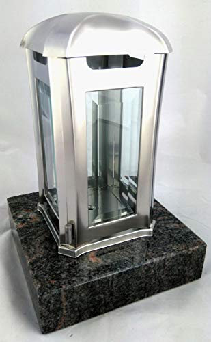 designgrab Grablampe Venezia aus Edelstahl mit Granitsockel aus Granit Himalaya