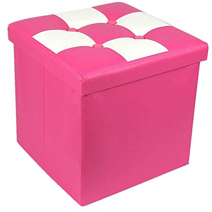 KANKOO sitzpuff Couch hocker Kleiner osmanischer Stauraum Fußhocker Hocker und Puffs Aufbewahrungshocker graue Ottomane Hocker Aufbewahrung Fußschemel Puffs Rose