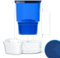 Wessper Glass Water Filter Jug + 1 Water Filter Cartridge | Replacement for Dafi Unimax Aquaphor A5 BRITA Maxtra+ Philips AWP212/10 Filter | 3 Litre | Blue