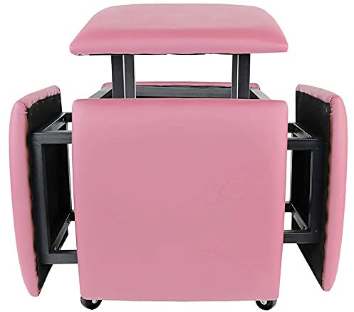 0℃ Outdoor Kombination Stapelbarer Sofa Stuhl Hocker, 5 in 1 Sitzwürfel Fußhocker Flanell PU Leder Wohnaccessoire für Wohnzimmer, Schlafzimmer, Home Clubhaus Kinder, Starke Tragfähigkeit,#5,Flannel