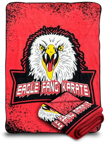 Bazillion Dreams Cobra Kai Fang - Manta de forro polar, mide 60 x 45 pulgadas
