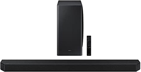 SAMSUNG HW-Q900A Q-Symphony Cinematic Dolby Atmos Q-Series für TV (2021), echter 7.1.2-Kanal-Audio, integrierter Amazon Alexa-Assistent, SoundFit Sound+, Schwarz