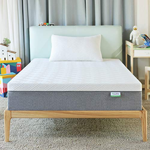 Novilla Matelas 140x190 Fibres de Bambou Mousse à Mémoire de Forme en Gel Fermeté Moyenne Isolation du Mouvement Ultra Respirant Épaisseur 22 cm
