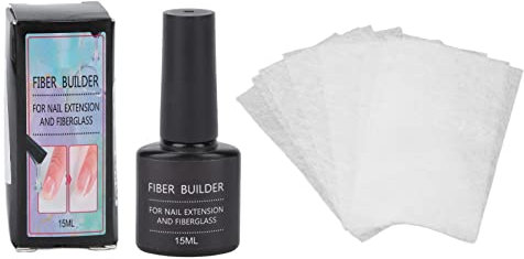 Kit D'extension D'ongles en Fibre de Verre, Colle de Constructeur D'extension D'ongles, Pas Facile à Fissurer Taille Réglable Outils D'amélioration des Ongles Naturels et Robustes