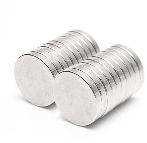 Yizhet Neodym Magnete, 20 Stück Round Magneten Etwa 7 kg Zugkraft, geeignet für Kunst, Handwerk, Hobby, Zuhause und Büro Magnete (20 x 2.5mm)