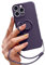 Pepmune Compatible with iPhone 14 Pro Case Liquid Silicone with Ring Holder Kickstand Magnetic Car Mount Detachable Wrist Strap Shockproof Soft Protective Cover-Dark Purple