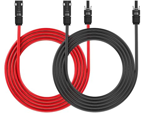 Slocable pv Kabel 6mm2 10m, 1500V Solar Verlängerungskabel mit IP68 Solar Stecker für Photovoltaik System