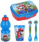 SUPER MARIO Lunchpaket, Essen Halter für Kinder für die Schule, Inklusive Sandwichbox, Besteck, Becher, Wiederverwendbare Flasche, Snackhalter für Kinder