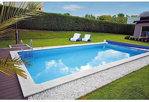 KWAD Styropor Pool All Inklusiv mit Edelstahlleiter 800 x 400 x 150 cm Sand
