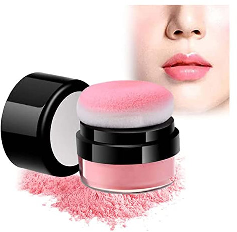 Easy-dab Air Cushion Cheek Blush,Loose Powder Blush Air Cushion Blush,Blush with Soft Mushroom Puff Long-wearing Matte Face Blusher Makeup. (01)