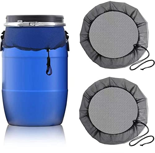 Lot de 2/4 tonneaux de pluie avec cordon de serrage - Filet de protection réglable - Résistant aux intempéries - Protection contre les feuilles, les moustiques et les insectes (100 cm, 2 pièces)