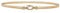 BlackButterfly Metallic Elastic Stretchy Chain Belt (Gold/Round Interlock, M)