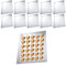 Lot de 10 - Plateau de Service Rectangulaire Luxe - Réutilisable, Recyclable, Solide et Élégant pour Présentation de Verrines, Toasts, Canapés et Verres - Transparent, Haute Qualité