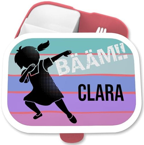 Brotdose Kinder Campus für Mepal - Cool Kids - BÄÄM Schulkind Mädchen - Einschulung Schulanfang - 750 ml - Rosa - schulanfänger vorschulkinder geschenke junge zur brotdosen jausendose