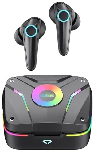 RA-HOMESTORE® NeW 24 Hours Playtime Goodmans Wireless LED Gaming Earphones, Compatible with PC, laptop and Mobile (Black)