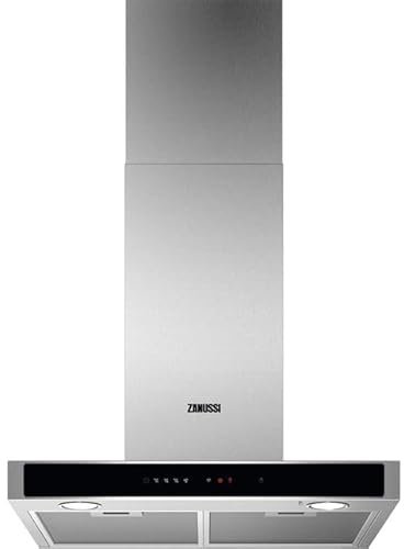 Zanussi ZFT916Y 60 cm Chimney Cooker Hood - Black/Stainless Steel