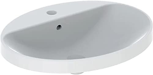 Geberit - Aufsatzwaschbecken Geberit Variform oval 60 x 48 cm mit Armaturen. Geberit