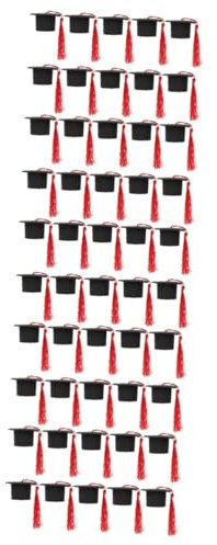 Toyvian 50stücke Mini Graduation Doktorhut Cake Deko Farbige Abschlussfeier Dekoration Für Kuchen Und Desserts Für Schulabschlüsse Und Feiern