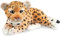 BRUBAKER Leopard Kuscheltier - 30 cm Stofftier - Baby Plüschtier Raubkatze Liegend - Kinder Plüsch Spielzeug - Braun