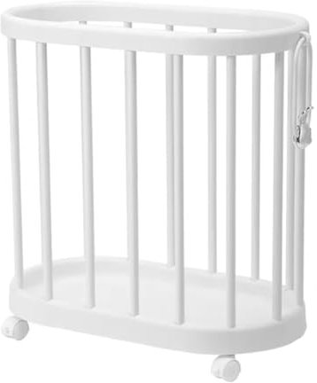 Metal Wire Frame Laundry Hamper On Wheels,Heavy Duty Dirty Clothes Basket With Handles For Toys Bin Pillows Blankets Storage,Decorative Basket For Children's Bedroom Living(White)