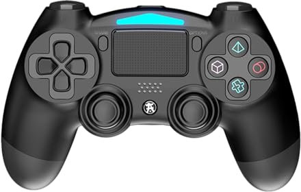 AKUMA ISEKAI P01 manette sans fil, prise jack, boutons programmables, Compatible PS4/PS3/PC - Noir