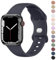 Strap for Apple Watch Straps 42mm 41mm 40mm 38mm for Women Men, Soft Silicone Sport Band for iWatch Series 10 9 8 7 SE 6 5 4 3 2 1 Ultra (Midnight blue,38mm/40mm/41mm/42mm(Series 10))