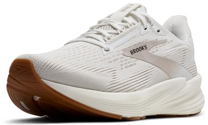 Brooks Women's Revel 8 Sneaker, White/Chateau Grey, 8 UK