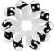 Golf Iron Head Covers Headcovers Set 10pcs PU Leather Iron Covers for Golf Clubs White with Large Number 4 5 6 7 8 9 Sw Pw Aw Xw Iron Headcovers