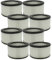 vhbw 8x Filtro compatible con Velleman TC90600 aspirador de ceniza - filtro Hepa negro blanco