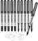 Tintenroller Stifte, 10 Stück Kugelschreiber Gelstifte Schwarz, 0,7mm Rollerball Stift, schnelltrocknend, Gelstifte set für Schule, Büro, Journaling, Schüler & Erwachsene