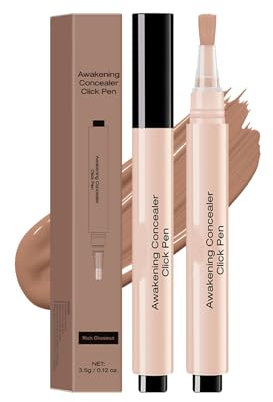 Concealer-Stift, Aufbaubarer, Vollflächig Deckender Skin Glow Perfector Pen, Gegen Augenringe, Mattheit + Mehrzweck-Aufhellung Für Gesicht/Lippen Mit Präzisionspinsel (#3 Rich Chestnut)
