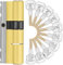 Serrure à cylindre Serrure de remplacement à 10 clés, serrure de porte d'entrée de sécurité de qualité C, cylindre à bouton, serrure à double barillet Defiant(A32.5b37.5 L70mm)