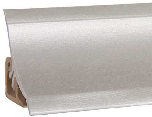 HOLZBRINK Profil d’étanchéité pour plan de travail, joint cuisine, profil décoratif, plinthe cuisine, Matériel PVC, couleur : Alu argent 23x23mm 1 m
