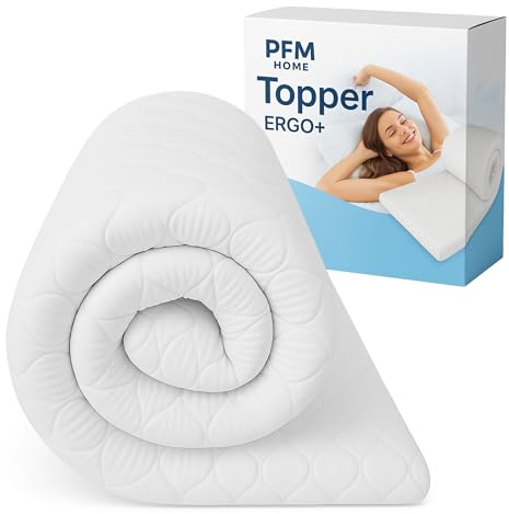 PFM HOME - Matratzen-Topper aus Elastic Ergo-Schaum | Matratzenauflage mit abnehmbarem, antiallergischem Mikrofaserbezug - Innovative FüllPro+ Technologie - 120 x 190 cm
